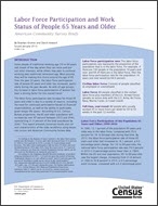 Labor Force Participation and Work Status of People 65 Years and Older