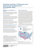 Quarterly Summary of State and Local Government Tax Revenue for First Quarter 2022