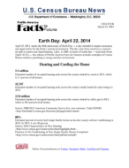 Facts for Features: Earth Day: April 22, 2014
