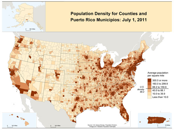 2011 population density map