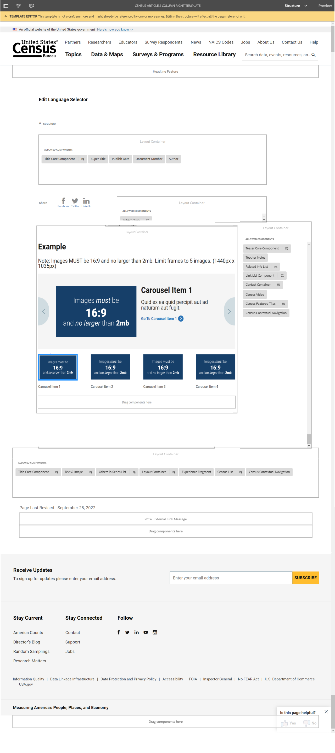 Sample Carousel on 2 column right template