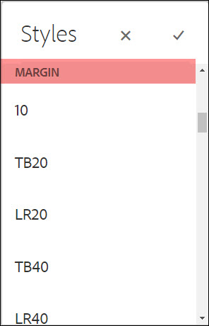 Layout Container Style: Margin