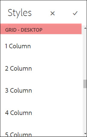 Layout Container Style: Grid Desktop