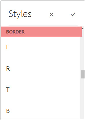 Layout Container Style: Border