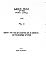 Eleventh Census - Volume 9. Report on Statistics of Churches in the US