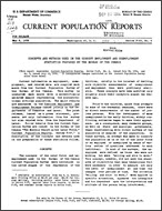 Concepts and Methods Used in the Current Employment and Unemployment Statistics Prepared by the Bureau of the Census