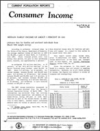 Median Family Income Up About 5 Percent in 1965 (Advance data)
