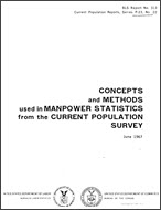 Concepts and Methods used in Manpower Statistics from the Current Population Survey