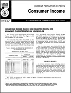 Household Income in 1969 and Selected Social and Economic Characteristics of Households