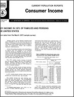 Money Income in 1971 of Families and Persons in the United States (Advance data)
