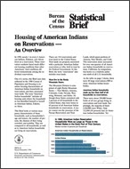 Statistical Brief: Housing of American Indians on Reservations — An Overview