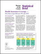 Statistical Brief: Health Insurance Coverage — Who Had a Lapse Between 1991 and 1993?