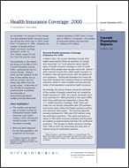Health Insurance Coverage: 2000