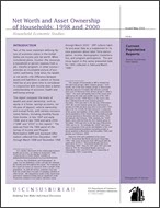 Net Worth and Asset Ownership of Households: 1998 and 2000