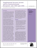 Supplemental Security Income and Its Noninstitutional Recipients: July 1997 and 1999