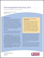 The Foreign Born From Asia: 2011