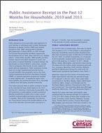 Public Assistance Receipt in the Past 12 Months for Households: 2010 and 2011