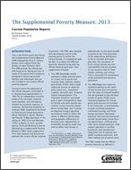 The Supplemental Poverty Measure: 2013
