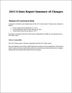 2015 E-Stats Report Summary of Changes