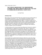 The Census Undercount, the Underground Economy and Undocumented Migration: The Case of Dominicans in Santruce, Puerto Rico