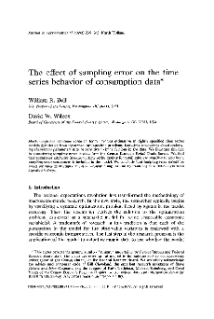 The Effect of Sampling Error on the Time Series Behavior of Consumption Data