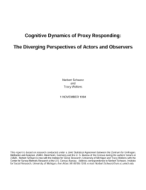 Cognitive Dynamics of Proxy Responding: The Diverging Perspectives of Actors and Observers