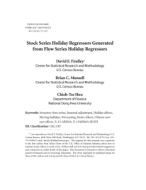 Stock Series Holiday Regressors Generated from Flow Series Holiday Regressors
