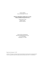 Behavior Coding Report of 2010 Census Coverage Followup English and Spanish Interviews