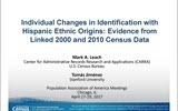 Individual Changes in Identification with Hispanic Ethnic Origins