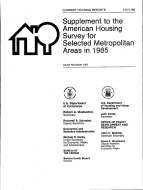 Supplement to the American Housing Survey for Selected Metropolitan Areas in 1985