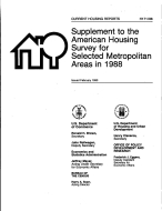Supplement to the American Housing Survey for Selected Metropolitan Areas in 1988