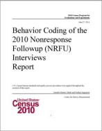 Behavior Coding of the 2010 Nonresponse Followup (NRFU) Interviews Report