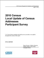 2010 Census Local Update of Census Addresses Participant Survey