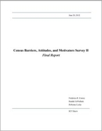 Census Barriers, Attitudes, and Motivators Survey II Final Report