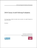 2010 Census Avoid Followup Evaluation