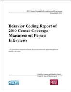 Behavior Coding Report of 2010 Census Coverage Measurement Person Interviews