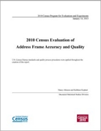2010 Census Evaluation of Address Frame Accuracy and Quality