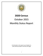October 2015 Status Report