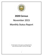 November 2015 Status Report