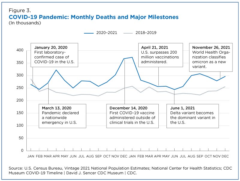 U.S. Deaths Spiked as COVID19 Continued