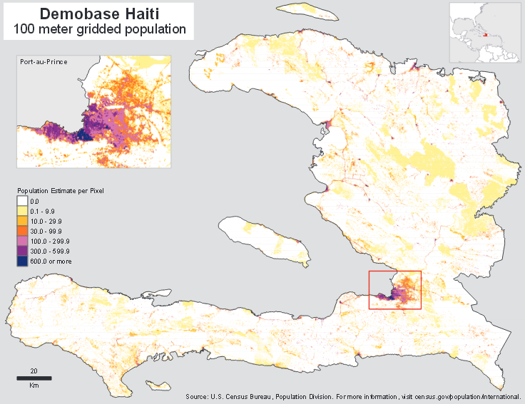 Gridded Population Mapping (Demobase Haiti)