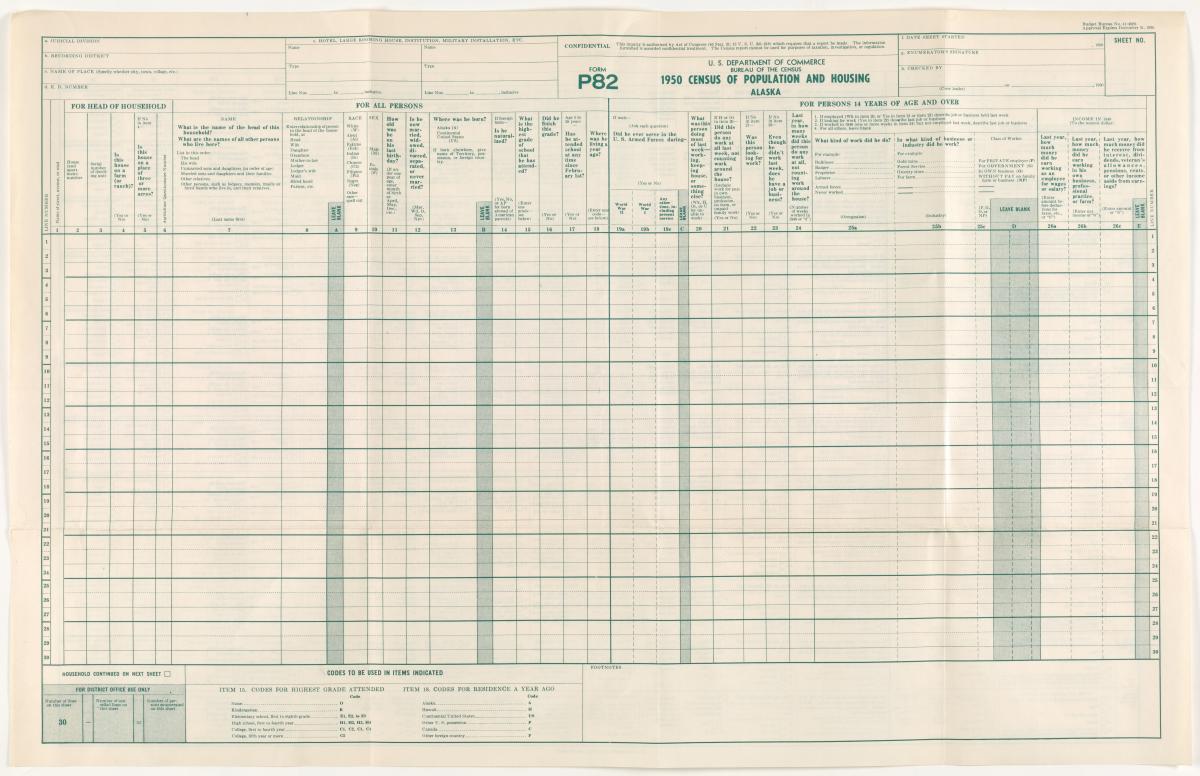 1950 Alaska Schedule