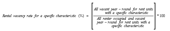 Rental Vacancy Rates by Selected Characteristics Formula