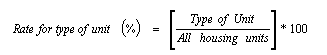 Rate for Type of Unit Formula