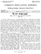 Mobility of the Population of the United States April 1952 - Report