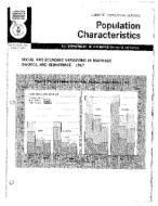 Social and Economic Variations in Marriage, Divorce, and Remarriage: 1967