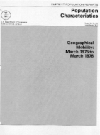 Geographical Mobility:  March 1975 to March 1976