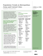 P25-1133: Population Trends in Metropolitan Areas and Central Cities: 1990-1998