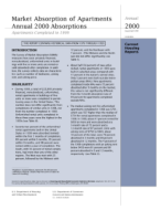 Market Absorption of Apartments Annual: 2000 Absoprtions
