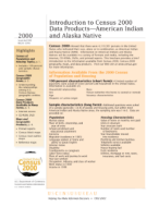 Introduction to Census 2000 Data Products—American Indian and Alaska Native